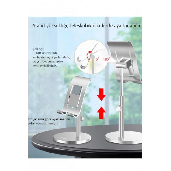 Mühlen BE095 Ayarlanabilir Ergonomik Alüminyum Telefon Standı - 3