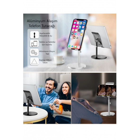 Mühlen BE095 Ayarlanabilir Ergonomik Alüminyum Telefon Standı - 6