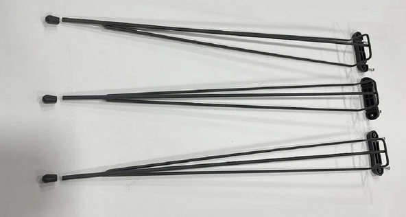 Zigon Sehpa Yan Tabla Metal Tel Ayak siyah - 3