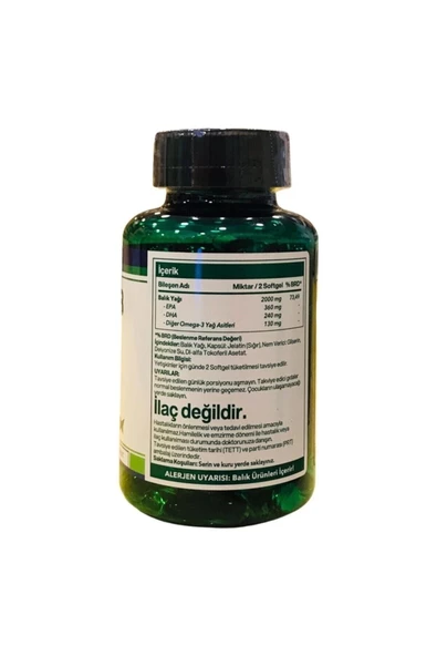 Omega 3 Yüksek Epa Dha 1000 Mg Balık Yağı 200 Softjel - 3