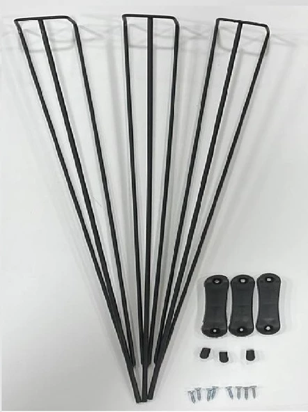 Zigon Sehpa Yan Tabla Metal Tel Ayak siyah