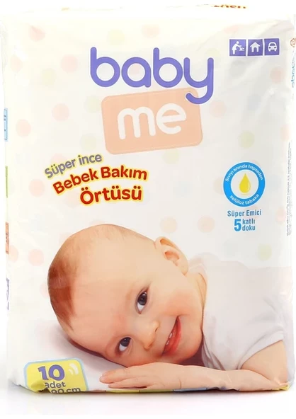 Baby Me Süper İnce Alt Değiştirme Örtüsü 10 Adet 6