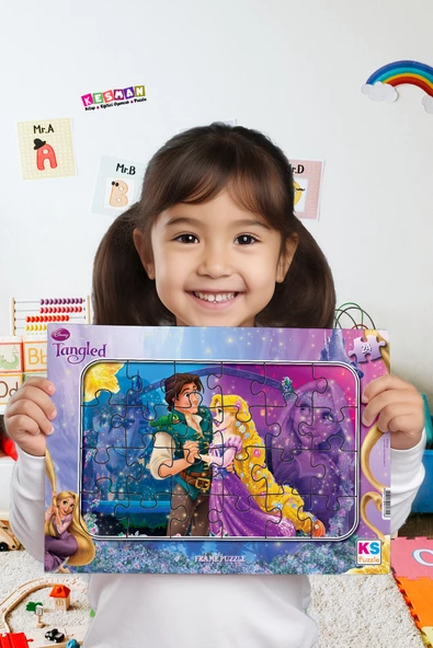 Elsa Frozen ve Rapunzel Tangled 2'li Puzzle/Yapboz - 4