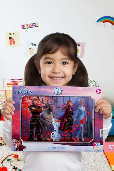Elsa Frozen ve Rapunzel Tangled 2'li Puzzle/Yapboz - 3