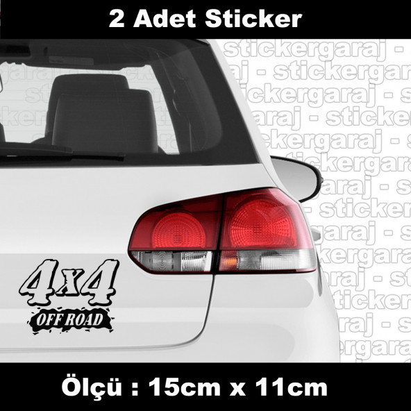 rally 4x4 yazı sticker etiket 2 adet  - araba kask motosiklet laptop tablet pc atv uyumlu sticker 2 adet