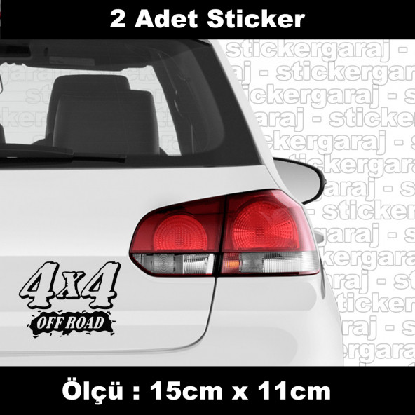 rally 4x4 yazı sticker etiket - araba kask motosiklet laptop tablet pc atv uyumlu sticker 2 adet
