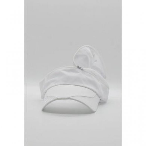 beyaz garson boy fermuarlı şapka  koşu tenis şapkası vizör şapka - Resim 2