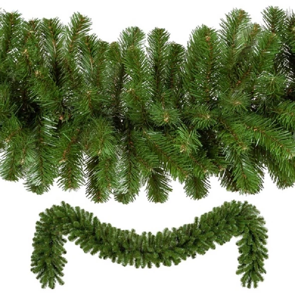 YEŞİL GARLAND YEŞİL ÇAM DALI YILBAŞI SÜSLERİ VIP 2.50 METRE 22 CM ÇAP GREEN GARLAND DECOR CHRİSTMAS - Resim 5