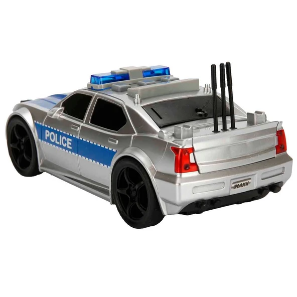 1:20 Maxx Wheels Sesli ve Işıklı Polis Arabası 19 cm - 3