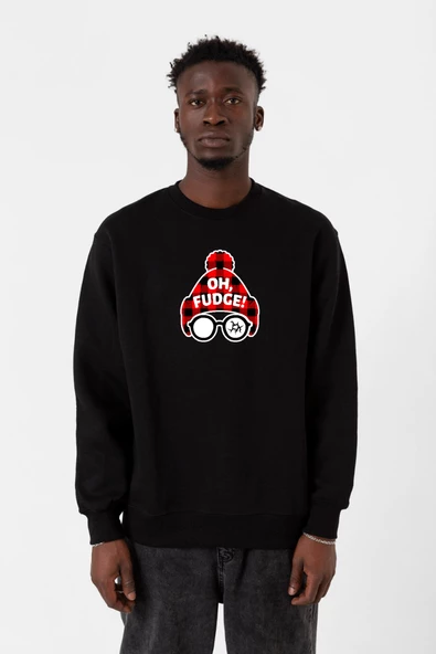 Oh Fudge Christmas Siyah Erkek 2ip Sweatshirt