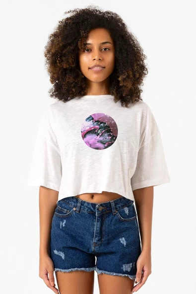 Linkin Park From Zero Beyaz Kırçıllı Kadın Crop Tshirt