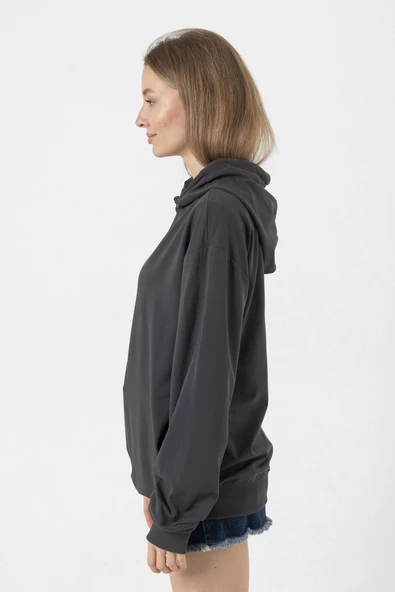 Shark Christmas Tree Füme Kadın 2ip Kapşonlu - Resim 3