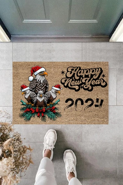 Kapı Önü Paspası Yeni Yıl Konsepti Dijital Baskı PY-175111226