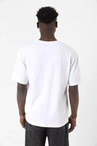 Meovv Meow Beyaz Erkek Oversize Tshirt - 7
