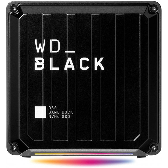 WD BLACK D50 Game Dock 2TB WDBA3U0020BBK-EESN RGB Thunderbolt 3 Taşınabilir Gaming NVMe SSD