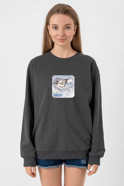 Babymonster Forever Füme Kadın 2ip Sweatshirt - Resim 2