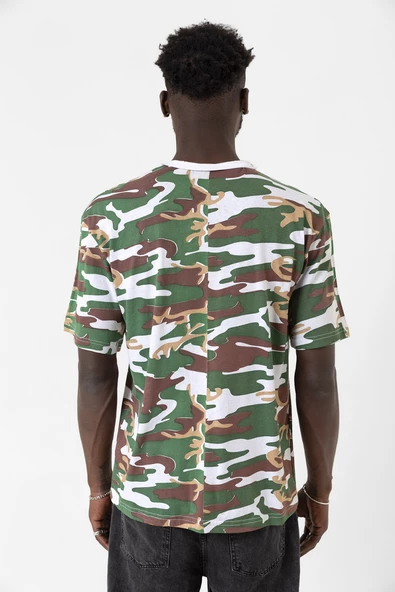 G-Dragon Home Sweet Home Kamuflaj Erkek Oversize Tshirt - Resim 5