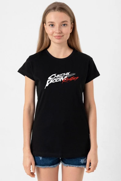 Stray Kids Chk Chk Boom Siyah Kadın Tshirt ürün görseli 1