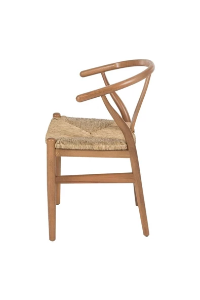 Massa Design Hasır Sandalye -danish Wishbone Sandalye- Hasır Naturel Sandalye - 3