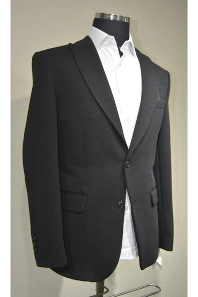 Gılapa Desenli Slimfit Erkek Tek Ceket Gri - 3