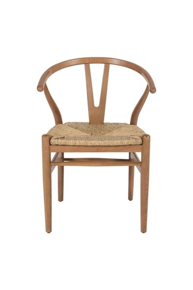 Massa Design Hasır Sandalye -danish Wishbone Sandalye- Hasır Naturel Sandalye - 2