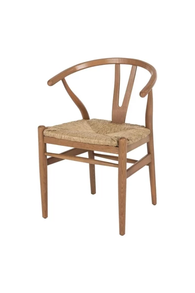 Massa Design Hasır Sandalye -danish Wishbone Sandalye- Hasır Naturel Sandalye