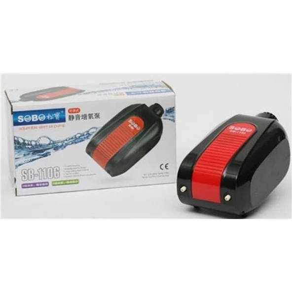 Sobo SB-1106 Çift Çıkışlı Sessiz Hava Motoru 2X4,5L/Dak. 5W.
