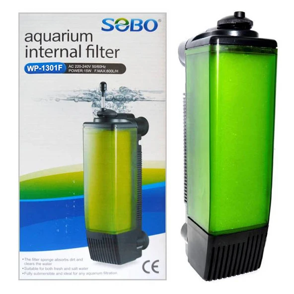 Sobo WP-1301F Akvaryum İç Filtresi 600 L/S 10 W