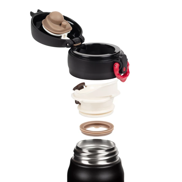 Thermos JNL-600 Ultralight Mug Termos 0,60L - Black W Red - Resim 7