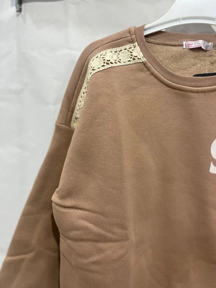uğurböceğiçocuk Good Vibes Yazı Baskılı Kız Sweat 12031 - 10