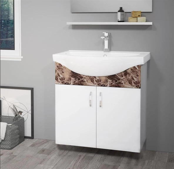 Orka Duru 100 cm MDF Emparador Banyo Dolabı Alt Modül ve Lavabo