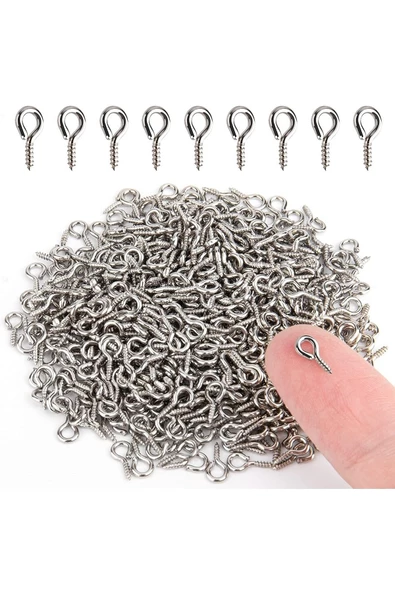 Kuzeylina Epoksi Anahtarlık Kolye Çivisi 50adet, Halkalı Vida, Kolye Vidası, Epoksi Kolye Takı Çivisi Vida