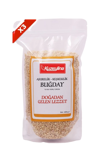 Kuzeylina Buğday Aşurelik/Keşkeklik 3'lü Set (3 Adet 1'er Kg)