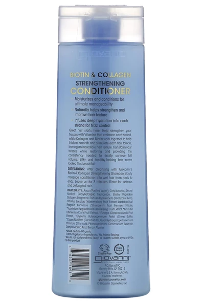 Giovanni Biotin & Collagen Güçlendirici Saç Kremi 399ML - Resim 2