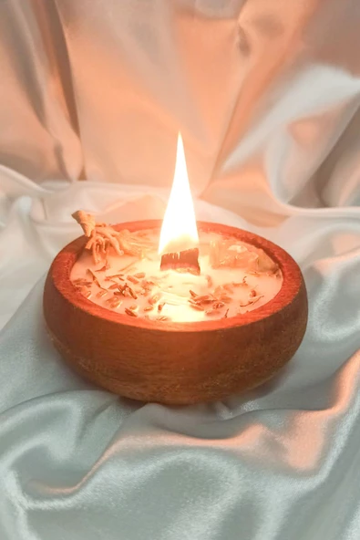 Kuzeylina Sitrin Taşlı Lavanta Kokulu %100 Soya Wax Mum - Para Ve Zenginlik Ritüelleri Için - 3