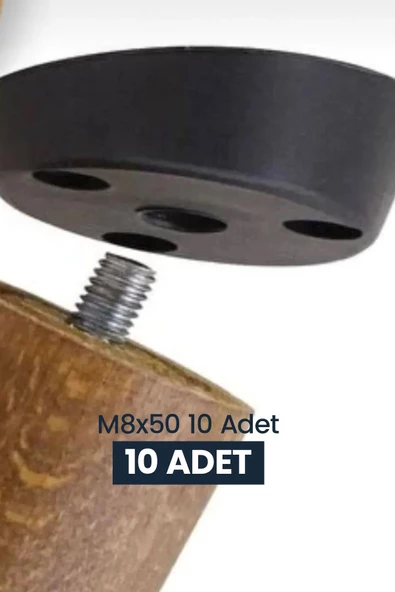 Kuzeylina Trifon Saplama Vida Ahşap Ayak Vidası M8x50 10 Adet - 2