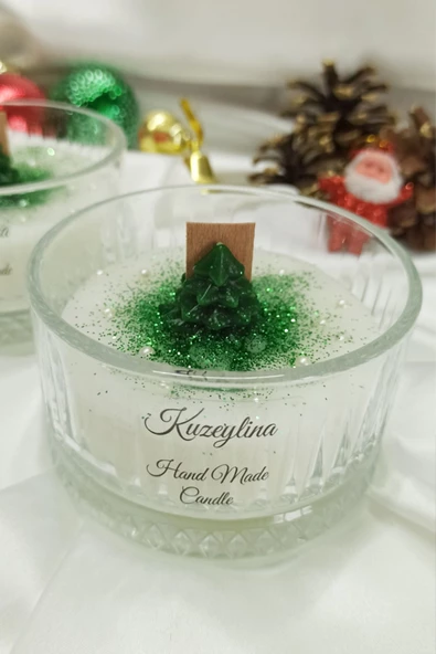 Kuzeylina Christmas Series Candle Okyanus Kokulu %100 Soya Wax El Yapımı Mum Yılbaşı Konsept - 2