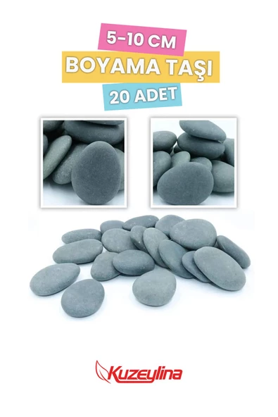 Kuzeylina Boyama Taşı - Dekoratif Taş - 20 Adet / 5-10 cm - 2