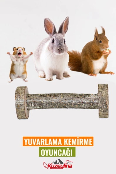 Kuzeylina Hamster Tavşan Gine Pig Yuvarlama Kemirme Oyuncağı - 2
