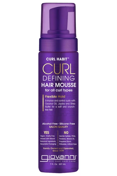 Giovanni Curl Habit Bukle Belirginleştirici Saç Köpüğü 207ML