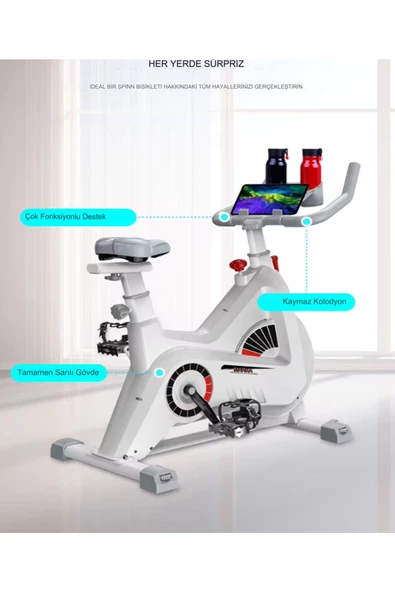 PB-05 Manyetik Spin Bike Dikey Kondisyon Bisikleti Ev Koşu bisikleti Egzersiz Dikey Yatay - Resim 3
