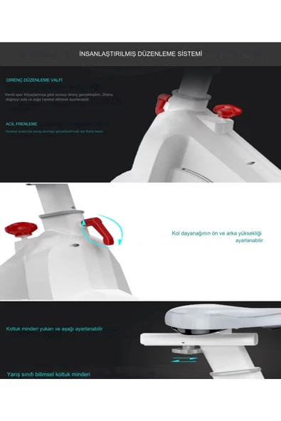 PB-05 Manyetik Spin Bike Dikey Kondisyon Bisikleti Ev Koşu bisikleti Egzersiz Dikey Yatay - Resim 6