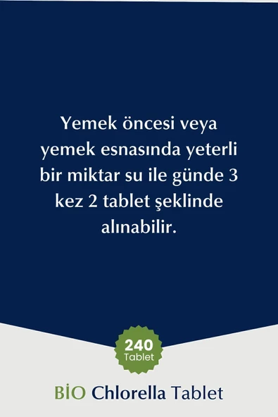 Assos Bio Chlorella 240 Tablet Skt. 2026 - Resim 3