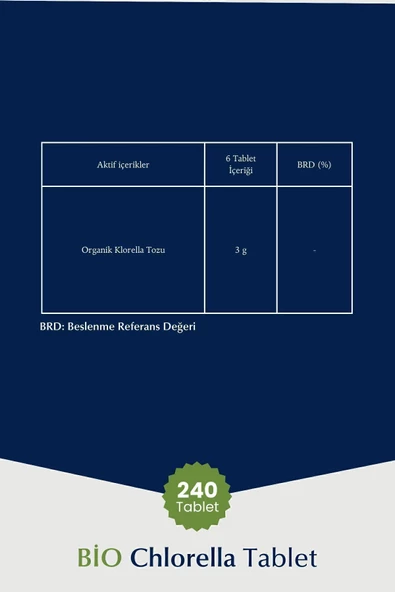 Assos Bio Chlorella 240 Tablet Skt. 2026 - Resim 2