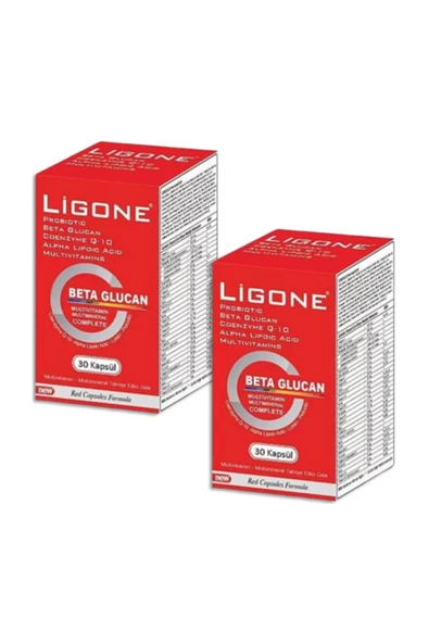 Rcfarma Ligone Beta-Glucan Probiotic Multivitamin 30 Kapsül 2 KUTU SKT:03.2023 ürün görseli 1