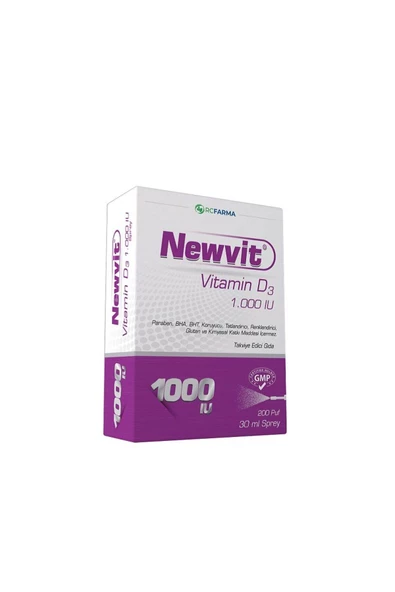 Rcfarma Newvit Vitamin D3 Sprey Damla 1.000iu