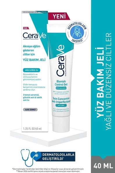 CeraVe Akneye Eğilim Gösteren Ciltler Için Yüz Bakım Jeli 40ml
