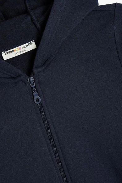Koton Lacivert Çocuk Düz Sweatshirt - 3