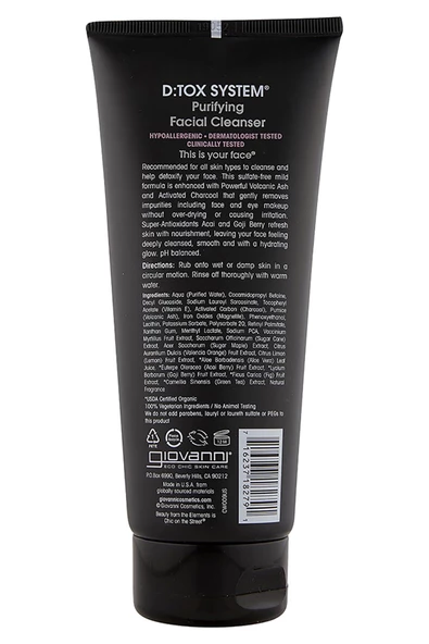 Giovanni D:TOX System Arındırıcı Yüz Temizleme Jeli 207ML - Resim 2