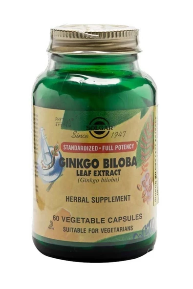 Solgar Ginkgo Biloba Leaf Extract 60 Kapsül